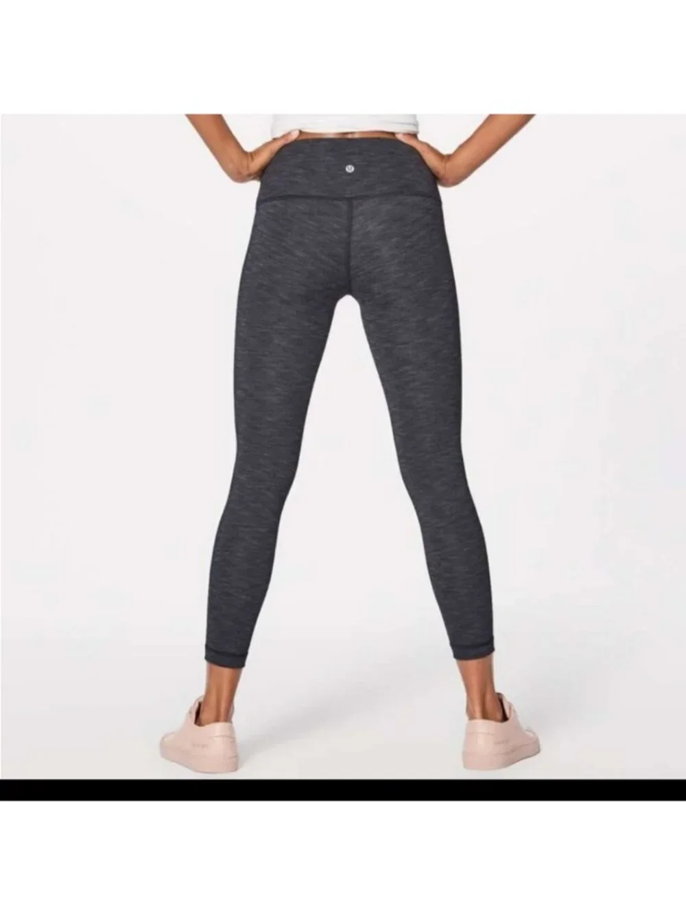 Lululemon Wunder Under Pant (Hi-Rise)Heathered Black EEUC
